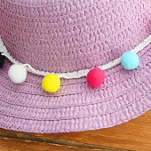  Шляпка детская "Шарики", р-р 50-52 см, цвет фиолетовый 
