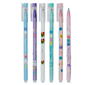  Ручка гелевая Basir синяя со стираемыми чернилами 0,5мм Elegant Flowers, цветной корпус, ассорти, 1802 