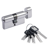  Цилиндр ключ/вертушка МЦ-ЛПУВ-60 (хром) перф.кл. Нора-М 