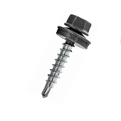 Саморезы кровельные 4,8х35мм, 60шт, RAL 7024 графитовый серый Саморезы кровельные 4,8х35мм, 60шт, RAL 7024 графитовый серый