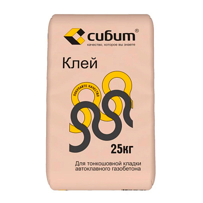  Клей для ячеистого бетона (25кг) /Сибит 