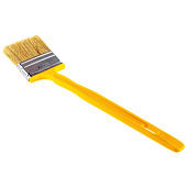  Кисть радиаторная 70х12мм, натуральная щетина, желтая пластиковая ручка, АКОР 