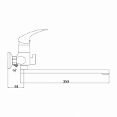 Смеситель для ванны Basic с длинным изливом хром 7211257C-35F Gross Aqua Смеситель для ванны Basic с длинным изливом хром 7211257C-35F Gross Aqua