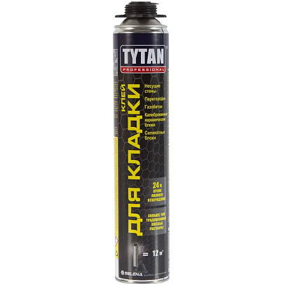 Клей для кладки пистолетный Tytan Professional 870 мл Клей для кладки пистолетный Tytan Professional 870 мл