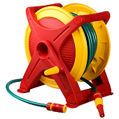 Катушка со шлангом в комплектеGRINDA  HS-25, шланг 25 мx1/2", поливочный набор 4 предмета,8-428441   Катушка со шлангом в комплектеGRINDA  HS-25, шланг 25 мx1/2", поливочный набор 4 предмета,8-428441
