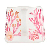 Кружка, 380 мл, фарфор, белая/розовая,Ocean Life MW475-DI0457 Кружка, 380 мл, фарфор, белая/розовая,Ocean Life MW475-DI0457