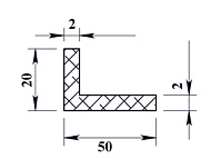 Алюминиевый уголок 50х20х2мм 2м 