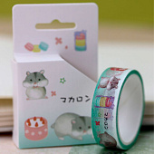 Декоративный скотч Hamster, cake, 15 мм, 601E-02 Декоративный скотч Hamster, cake, 15 мм, 601E-02