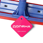  Окномойка с насадкой велюр, стальная телескоп ручка, фиксатор, сгон силикон, 18х8х55(83) см 3092593 