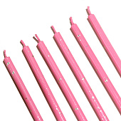  Набор свечей в торт, 6 штук "Исполнение желаний", 15 см, фуксия   9785822 