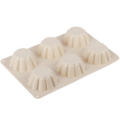 Форма для выпечки кексов 6 ячеек 25,5х18х3,5 см Vetta 891-005 Форма для выпечки кексов 6 ячеек 25,5х18х3,5 см Vetta 891-005