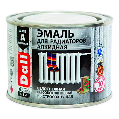  Эмаль для радиаторов "DALI" алкидная 0,5 кг 