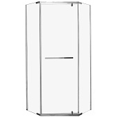  Душевое ограждение 90х90х190 пятиугольное 1 распашная дверь без поддона стекло 6мм DP91 ODA 