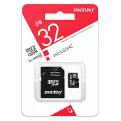  Smartbuy Карта памяти Micro SDHC 32GB class 10+адаптер 