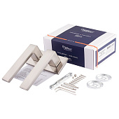  Ручка дверная Нора-М квадрат 132К SLIM, матовый никель 