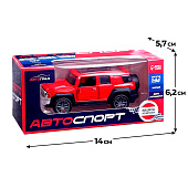 Машина металлическая Автоград "Джип", 1:36, инерция, открываются двери, красный, 10292555 Машина металлическая Автоград "Джип", 1:36, инерция, открываются двери, красный, 10292555