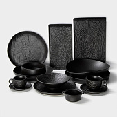  Чайная пара Magistro Black style,фарфор, чёрная 10630437 