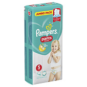 Подгузники-трусики PAMPERS Pants для мальчиков и девочек Junior (12-18 кг)48