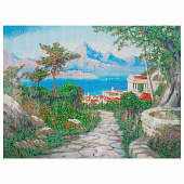 Алмазная мозаика Остров сокровищ 60х80 см, "Город у моря", без подрамника, 663870 Алмазная мозаика Остров сокровищ 60х80 см, "Город у моря", без подрамника, 663870