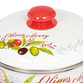 Кастрюля СтальЭмаль Оливки и черри 3,0 л 3MD181M Кастрюля СтальЭмаль Оливки и черри 3,0 л 3MD181M