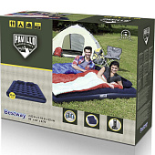 Bestway Кровать надувная Queen 203x152x22 см с ручным насосом и 2 подушками, 67374N 332-001 Bestway Кровать надувная Queen 203x152x22 см с ручным насосом и 2 подушками, 67374N 332-001
