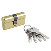  Цилиндр ключ/ключ МЦ-ECO-STD-Z-Л-60 (30-30) (латунь/золото) Нора-М 