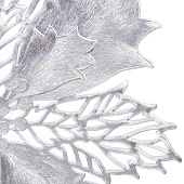 Салфетка на стол 42см "Пуансеттия",серебро 898-156 Салфетка на стол 42см "Пуансеттия",серебро 898-156