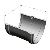 Соединитель желобов Docke PREMIUM, Пломбир Ral:9003
