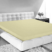 Простыня на резинке 180х200 сатин ваниль Простыня на резинке 180х200 сатин ваниль