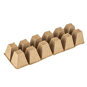 Кассета для рассады, 310х100х50 мм, 12 ячеек 3шт, торфяная 64368 Кассета для рассады, 310х100х50 мм, 12 ячеек 3шт, торфяная 64368