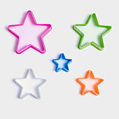 Набор форм для печенья "Звезда", 5 шт, цвет МИКС /114617 Набор форм для печенья "Звезда", 5 шт, цвет МИКС /114617