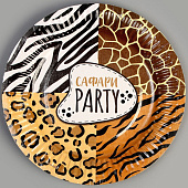 Набор посуды Сафари Party, салфетки 20 шт., стаканы 6 шт., тарелки 6 шт., 9623265 Набор посуды Сафари Party, салфетки 20 шт., стаканы 6 шт., тарелки 6 шт., 9623265