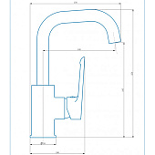  Смеситель для раковины Lagos поворотный LG26M 