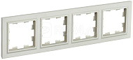 Рамка для розеток и выключателей, 4 поста, цвет бежевый, IEK BRITE Рамка для розеток и выключателей, 4 поста, цвет бежевый, IEK BRITE