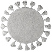 Коврик для ванной d55 серый микрофибра круглый с кисточками DTR01P5i12 Iddis Коврик для ванной d55 серый микрофибра круглый с кисточками DTR01P5i12 Iddis