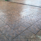  Плитка тротуарная Ялта коричневая 300х300х30мм (11шт/м2) 