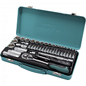 Набор торцевых головок 1/4" 3/8" 4-24мм, 44 предм., Stels 13575 с трещоткой Набор торцевых головок 1/4" 3/8" 4-24мм, 44 предм., Stels 13575 с трещоткой