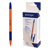 Ручка шар. Alingar синяя 0,7 мм, на масляной основе, игольчатый наконеч., резин. грип. (24/1200) /AL6099/ 