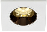  Светильник точечный встраиваемый GU10 4107 11Вт квадрат поворотный белый/шоколад /IEK 