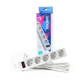 Сетевой фильтр 5х1,8м белый КОСМОС Сетевой фильтр 5х1,8м белый КОСМОС