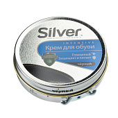 Крем для обуви SILVER черный в железной банке, 50 мл 459-139