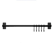 Рейлинговая система для кухни 57 см, 5 крючков цвет чёрный 7502681 Рейлинговая система для кухни 57 см, 5 крючков цвет чёрный 7502681