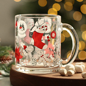 Кружка новогодняя стеклянная «Новогодний уют», 300 мл 9657815 Кружка новогодняя стеклянная «Новогодний уют», 300 мл 9657815