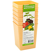 Стакан для рассады 6шт, 460 мл квадратный съемное дно Стакан для рассады 6шт, 460 мл квадратный съемное дно