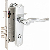 Замок врезной с ручкой 102/3 СP хром 4кл. АЛЛЮР Замок врезной с ручкой 102/3 СP хром 4кл. АЛЛЮР