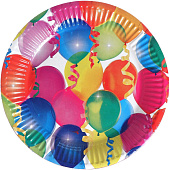 Набор посуды Праздник воздушные шары и серпантин, 6 стаканов, 6 тарелок , 6923713 Набор посуды Праздник воздушные шары и серпантин, 6 стаканов, 6 тарелок , 6923713