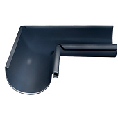 Угол желоба внутренний 90° 125/90 Optima, Графит Ral:7024 Угол желоба внутренний 90° 125/90 Optima, Графит Ral:7024