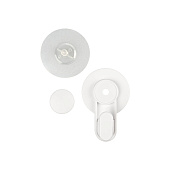 Крючок одинарный Easy белый на липучке B6681-2 Крючок одинарный Easy белый на липучке B6681-2