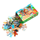 Пазлы 35 элементов Умные игры Зверята в машинках 90х65х25 мм Пазлы 35 элементов Умные игры Зверята в машинках 90х65х25 мм