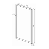 Зеркало в раме Альпы 50х100 белое Континент Зеркало в раме Альпы 50х100 белое Континент